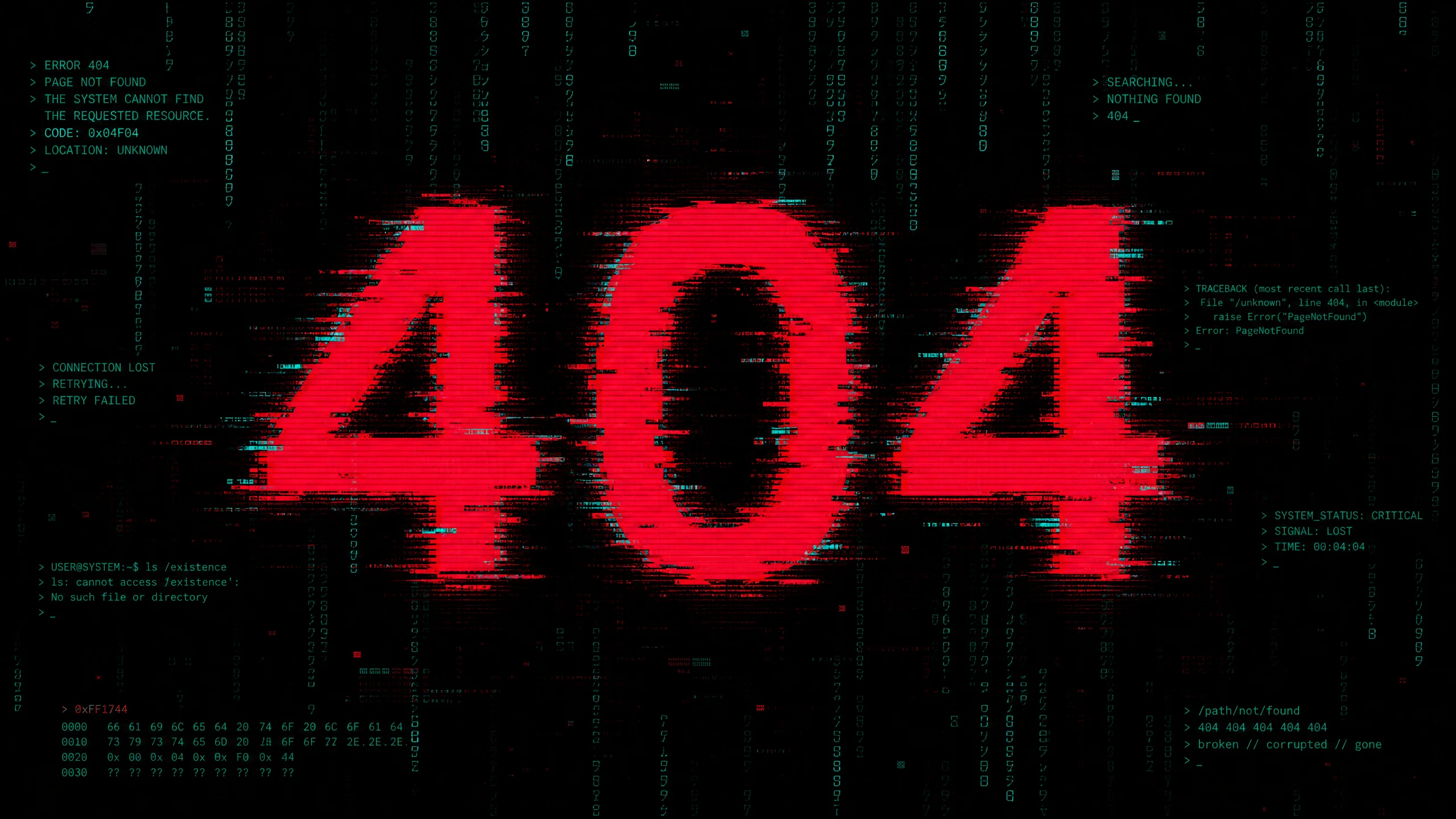 404错误页面故障艺术图